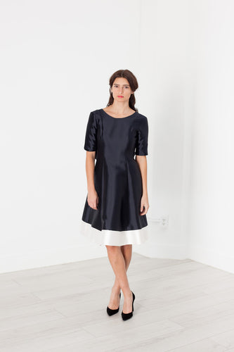 Tie Dress in Navy
